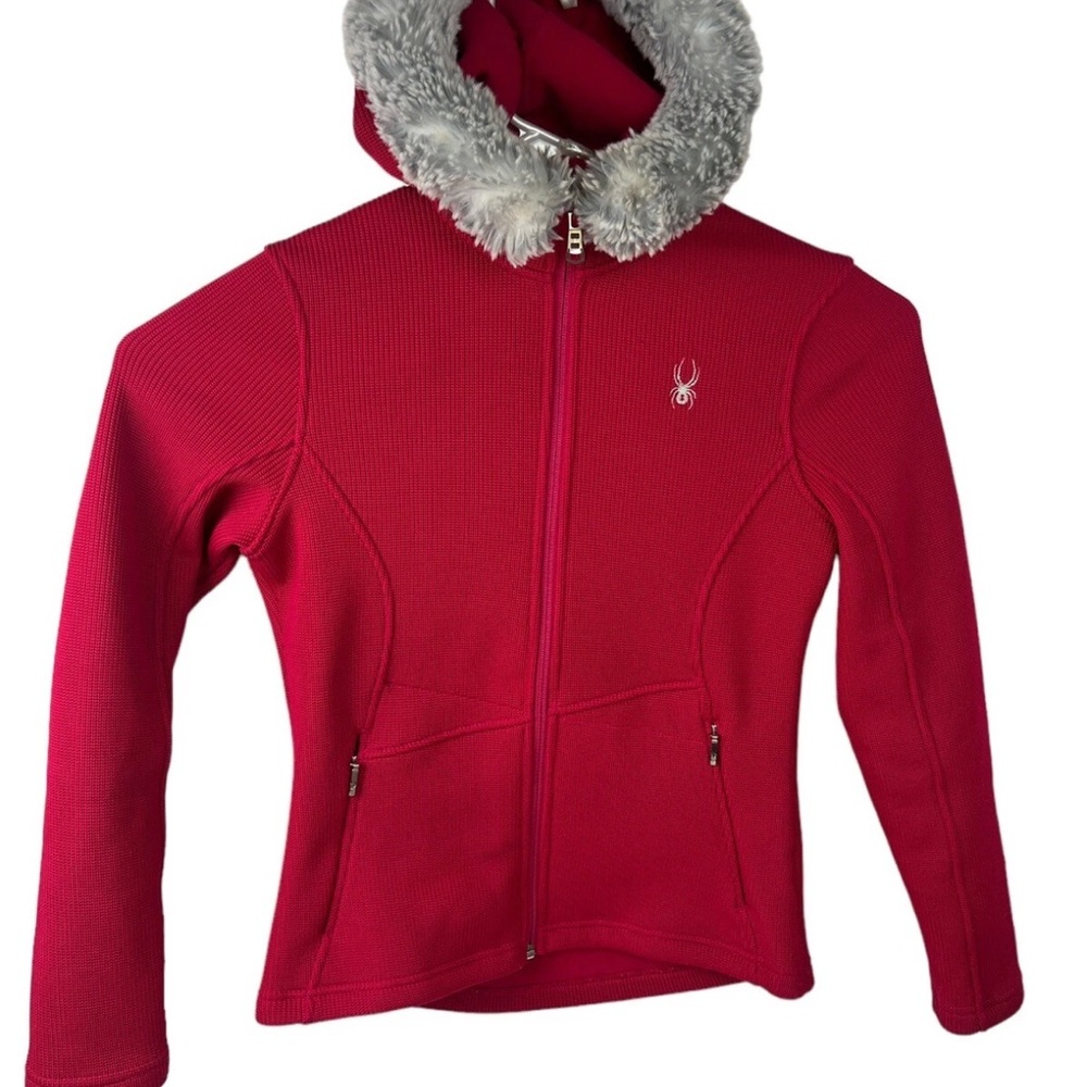 Spyder Pink Jacket with fur trim and  Accents